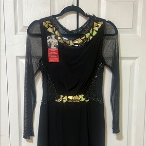 Christella’s Black Gold Mesh Sequin Formal Gown Sz 10 NWT. Limited Edition